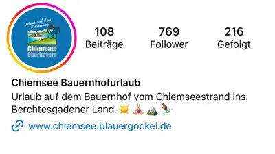 © Chiemseebauernhofurlaub Instagram Profil Chiemseebauernhofurlaub