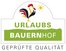 Qualitätszeichen Qualitätsgeprüfter UrlaubsBauernhof des Bundesverbandes für Urlaub auf dem Bauernhof und Landtourismus in Deutschland e.V.