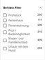 Filter in der Hofsuche