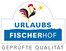 Qualitätszeichen  Qualitätsgeprüfter UrlaubsFischerhof des Bundesverbandes für Urlaub auf dem Bauernhof und Landtourismus in Deutschland e.V.